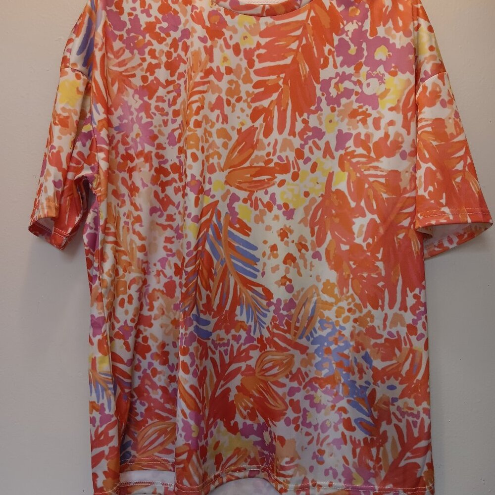 Women's Bohemian Floral T-Shirt Size 3X